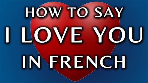 In French. 1. Master the basics. As with any language, there are dozens of ways to tell someone you love them. Start small and work your way up. You may be nervous to begin with, so it's best to start simple. "I love you" is "Je t'aime." It sounds like zhuh - tem. This is the strongest way to tell someone you care.